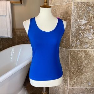 NWT Pop Fit blue racerback tank size small